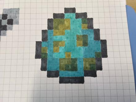 僵尸生怪蛋教程,#像素画#我的世界僵尸生怪石怎么画