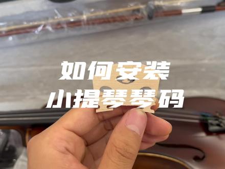 如何安装琴码。#小提琴教学 #小提琴 #日常练琴 #安装琴码