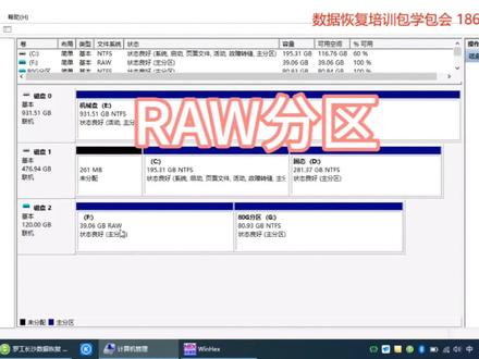 分区出现raw格式是比较常见故障,一般是由于dbr信息错误,或者是分区出现坏道引起,信息出错是可以手工修复dbr来解决的,其它原因就要用别的方法了。#数据恢复 #硬盘 #知识分享 #长沙数据恢复 #提示格式化