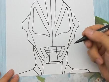 只需手掌比一下,轻松画出捷德奥特曼,简单又帅气的手势画