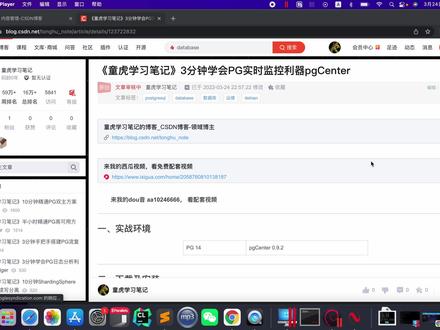 《童虎学习笔记》3分钟学会PostgreSQL实时监控利器pgCenter