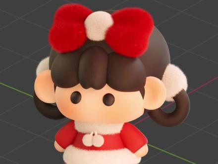blender | 小女孩人物建模教程 #blender #3d #建模 #教程 #人物