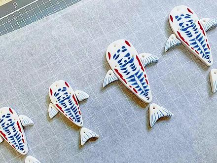 这大鲸鱼怪可爱的🐳#鲸鱼 #软陶教程 #晚安晚安