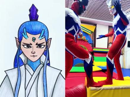 奥特曼倒下了#简笔画 #奥特曼#奥特曼儿童动画片 #儿童动画 #儿童益智