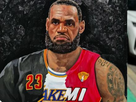 当我在路边画詹姆斯…… #湖人双杀灰熊 #詹姆斯#NBA