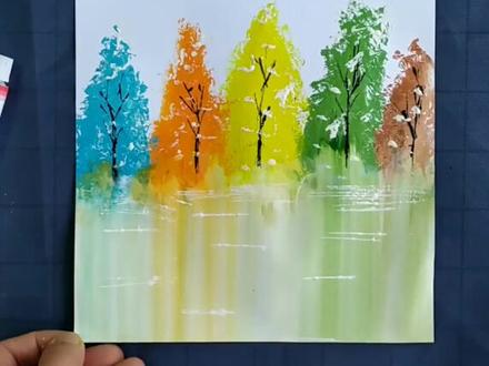 不用笔也能画画,超级简单吧,哈哈,你们学会了嘛?