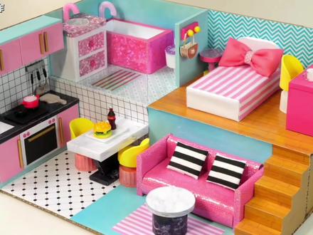 变废为宝,用纸壳制作的精美小房子,制作过程简单有趣易操作