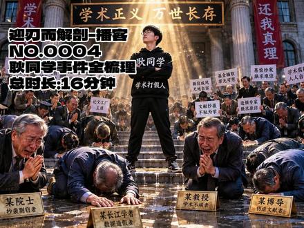 耿同学事件全梳理 #耿同学 #学术 #学术打假 #学阀 #播客
迎刃而解剖-播客节目
NO.0004
耿同学事件全梳理
时长:16分钟