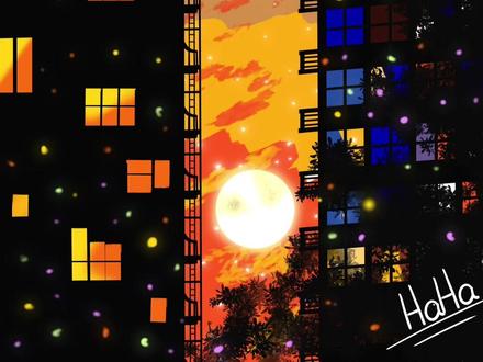 【夕阳余晖】插画过程#procreate绘画#风景画#绘会画过程分享 #ipad绘画 #青年创作者成长计划