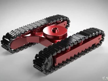#Solidworks 案例教程:履带底盘 #履带设计