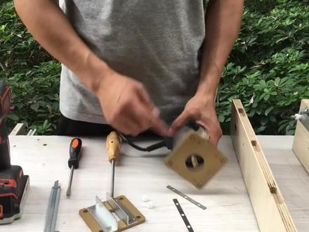 家具#五金工具 #木工diy 二合一隐形连接件-芳村木友制作