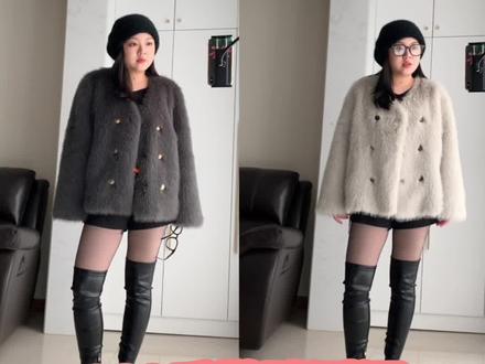 藤姐同款皮草#显瘦穿搭 #微胖女生 #苹果型身材 #皮草 #服装测评