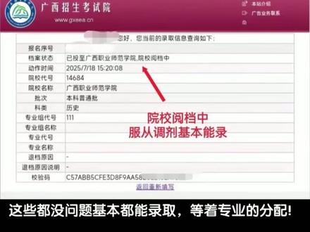 4种志愿投档状态,这条视频详细跟大家讲一下#档案状态 #录取结果查询 #投档状态 #投档时间 #征集志愿