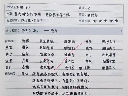 🌻锲而不舍,滴水穿石#小妞成长记 #水浒传#读书笔记