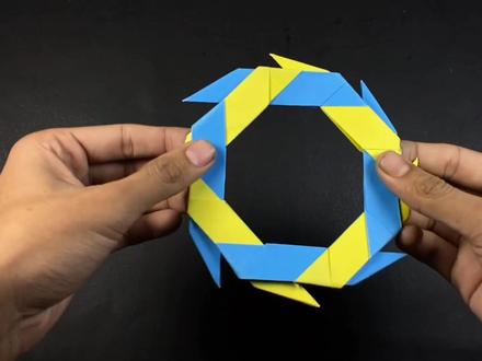 今天我们来做一个飞镖,可以缩紧可以打开! #折纸教程 #手工制作 #亲子手工 #折纸玩具 #手工折纸