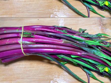 炒红菜苔,切记不要焯水和直接炒,饭店大厨教你一招,出锅鲜嫩脆 #红菜苔 #美食教程