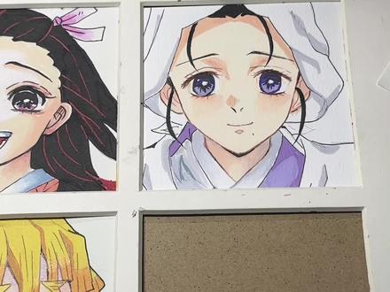 终于想起🫘九宫格没画完、 下期画谁呢?画笔是泰驰漫洛pro丙烯马克笔#鬼灭之刃#祢豆子 #蜜璃 #泰驰丙烯马克笔#Touchmark