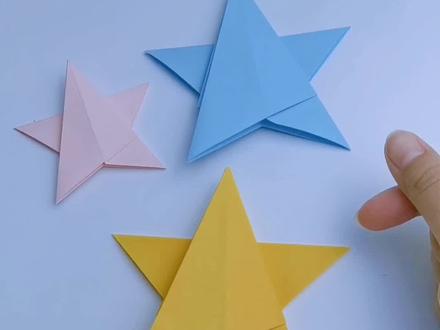 简单的折纸五角星,一张正方形纸搞定!看2遍学会了吗?#挑战365天折纸 #五角星 #折纸教程 #七一建党节