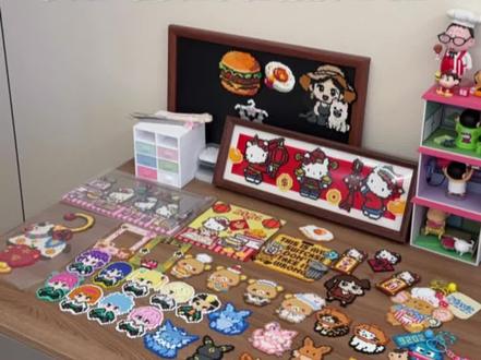 快叫你闺蜜给你做#拼豆 #拼豆图纸 #拼豆日常 #手工diy #拼豆教程