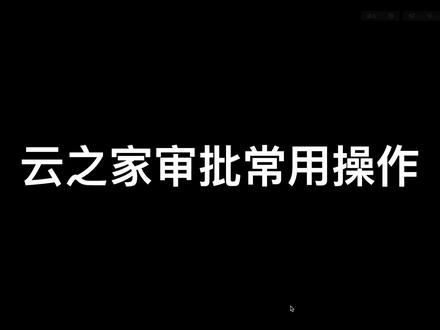 云之家电脑端审批常用操作#云之家 #在线学习 #流程