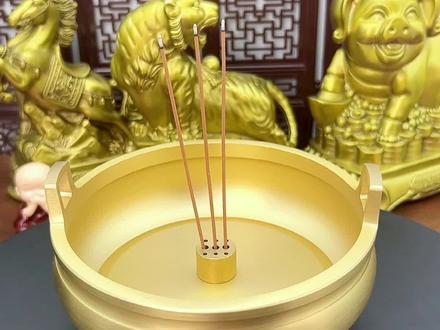 全黄铜九孔香插,使用方便,居家熏香供香都是不错的选择#香插 #香道文化 #香炉 #愿所求皆所愿