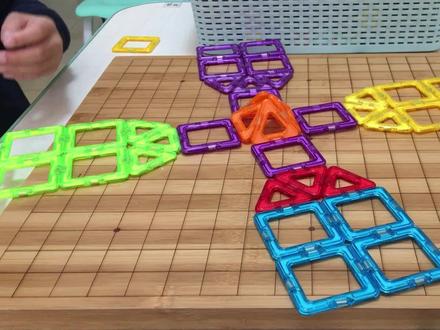 磁力片城堡:如何用磁力片拼搭一座城堡【磁力片玩具】 #动手能力 #磁力片 #智力玩具 #专注力 #益智玩具