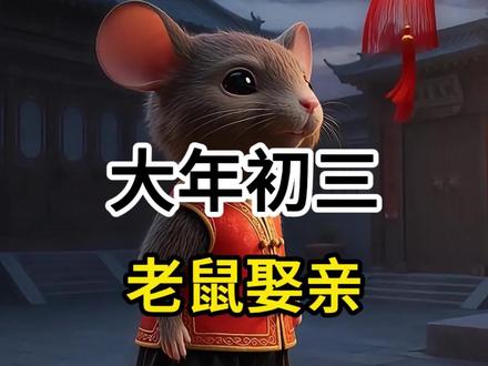 大年初三:老鼠娶亲 大年初三:老鼠娶亲#民间故事 #民间传说 #传统文化 #民间习俗