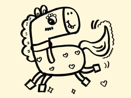 邪修画画——数字5变萌趣小马🐎#简笔画 #简笔画 #手绘教程 #儿童画 #创意美术