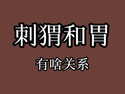 刺猬和胃有啥关系? #科普#汉字#动物#儿童