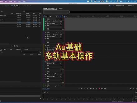 Au基础,多轨基本操作。添加背景音乐及音效。
#au #有声书 #有声小说 #添加背景音乐