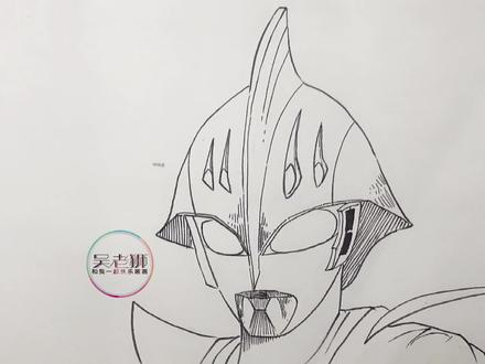 奈克赛斯奥特曼,奥特曼系列线描简笔#画画 #想画就画 #绘画 @抖音小助手