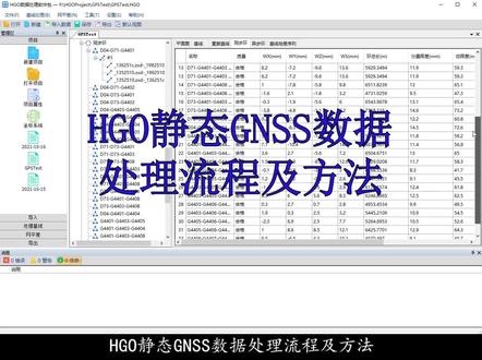 HGO静态GNSS数据处理流程及方法#测量 #hgo数据处理 #gps #gps静态测量 #gnss #卫星定位