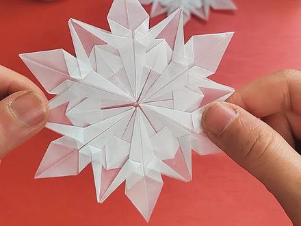 雪花折纸详细教程,完整版还有解说,一看就会 #雪花手工 #折纸雪花 #手工折纸 #江津齐彩 #手工制作