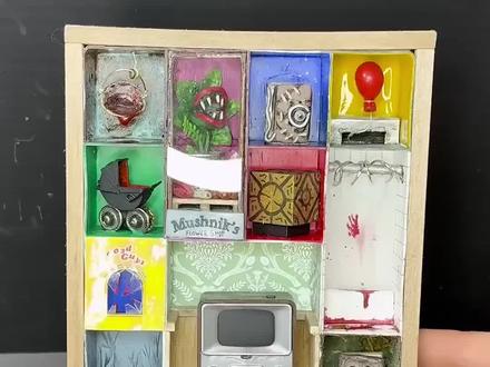 更新我的恐怖电影漏洞#微缩场景 #DIY#手工