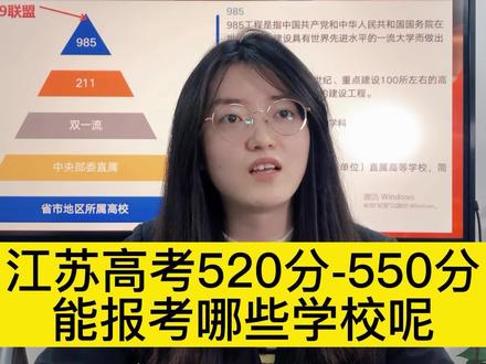 江苏高考520—550分能报考哪些大学呢? #江苏高考志愿填报 #高考志愿填报 #大学