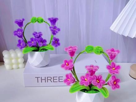 铃兰花小盆栽教程 #手工diy #扭扭棒 #铃兰花 #小盆栽 #教程