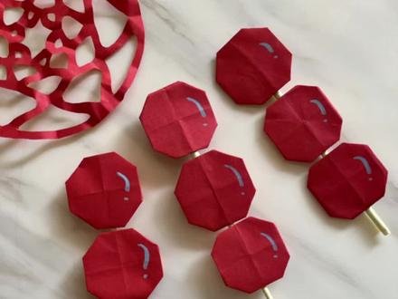 冰糖葫芦折纸教程来啦!冰糖葫芦的季节到了!#冰糖葫芦 #折纸教程 #亲子手工 #幼儿园手工 #我的手工日常