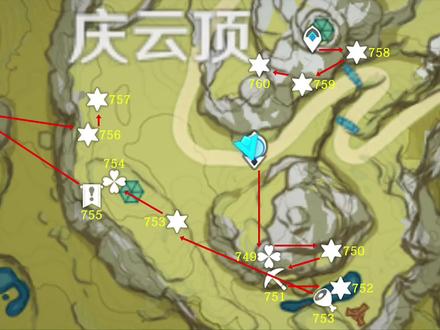 【璃月宝箱全收集】庆云顶 共37个(749-785)成就数765 原神璃月碧水原+抿林+琼玑野+云来海+璃沙郊 宝箱全收集攻略 岩之印获取途径 #游戏日常 #原神攻略 #荒梦藏虞渊