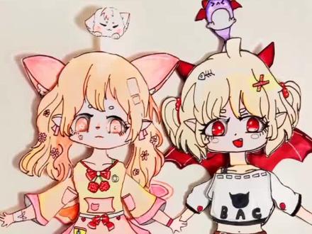 #可动纸片人 #画渣 #自设 #手绘 纸片人关节放大教程🐾