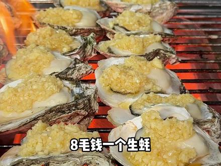 0.8一只的生蚝,随便任吃,终于实现生蚝自由啦 #生蚝 #湿辣牛肉 #宵夜吃什么 #湛江美食 #抖音美食推荐官