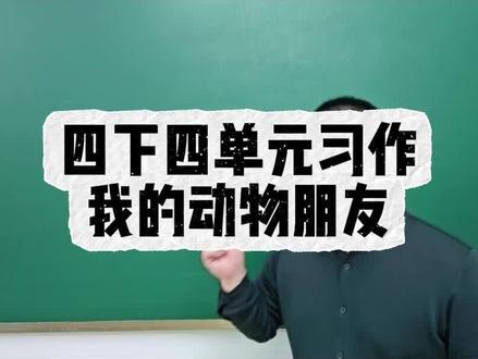 四下四单元习作《我的动物朋友》 #四年级下册语文 #单元习作 #我的动物朋友