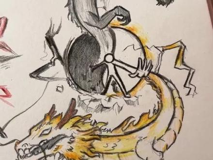 如何画带攻击动作的火柴人 #绘画 #画画 #艺术 #手绘 #艺术在抖音