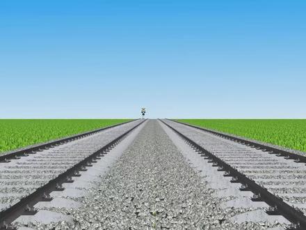 机器人在铁路上比赛奔跑 #火车动画 #红灯机器人