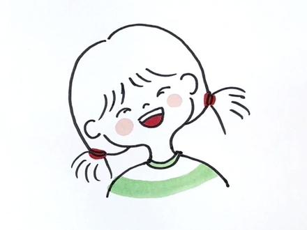 用三个八画笑脸女孩
#简笔画 #女孩头像简笔画
