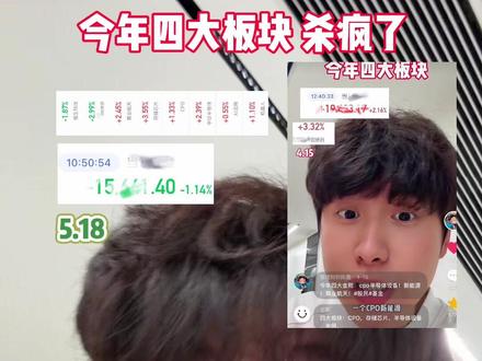 今年四大主线CPO半导体存储芯片杀疯了!!#股民 #基金
