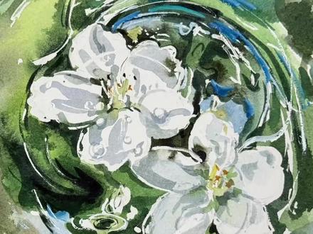 水彩教程 | 春花荡漾 #绘画过程 #随便画 #绘画练习 #水彩 #日常分享
