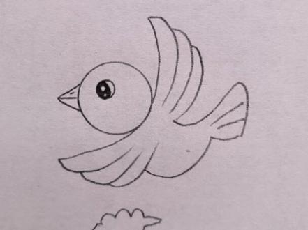 画一只正在天空飞翔的小小鸟!#简笔 #热门 #亲子