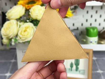 教你用纸折个正四面体盒子,简约又好看#手工diy #折纸