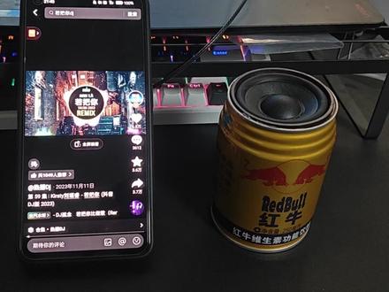 初次试做红牛音响 #DIY #红牛罐音响