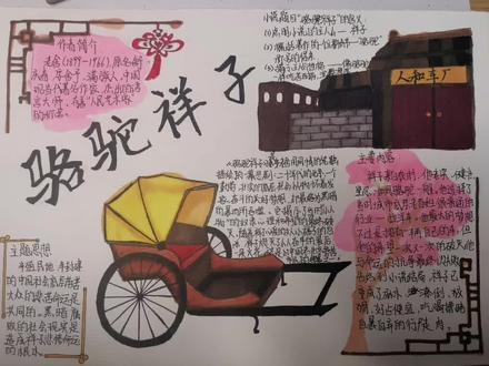 《骆驼祥子》手抄报@侯铁东